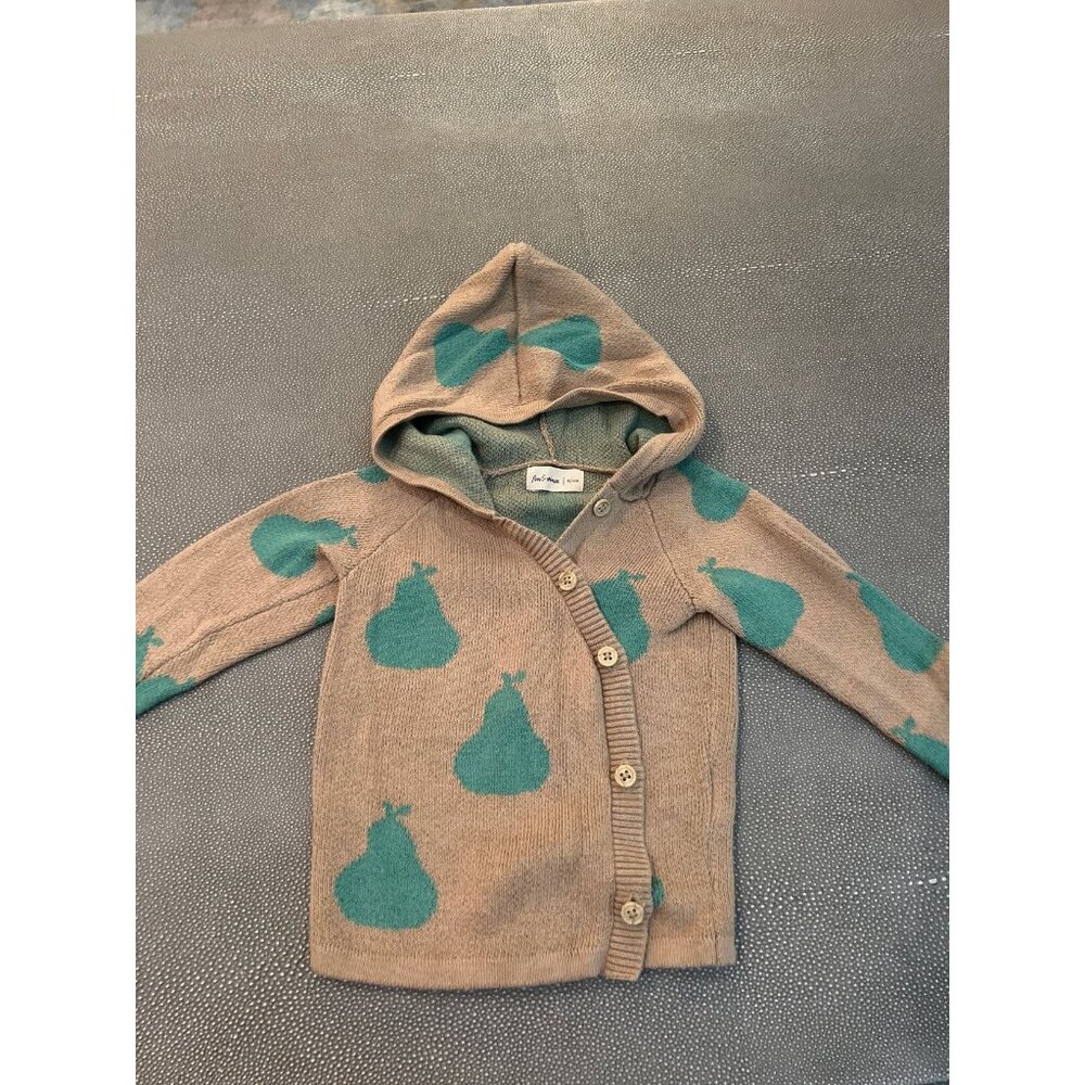 Fin & Vince 6/12 Pears Cardigan Sweater EUC